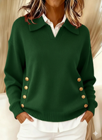 Vynette™ | Jersey de Cuello en V con Solapa
