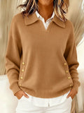 Vynette™ | Jersey de Cuello en V con Solapa