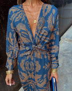 ESTELA - VESTIDO MIDI CRUZADO ELEGANTE