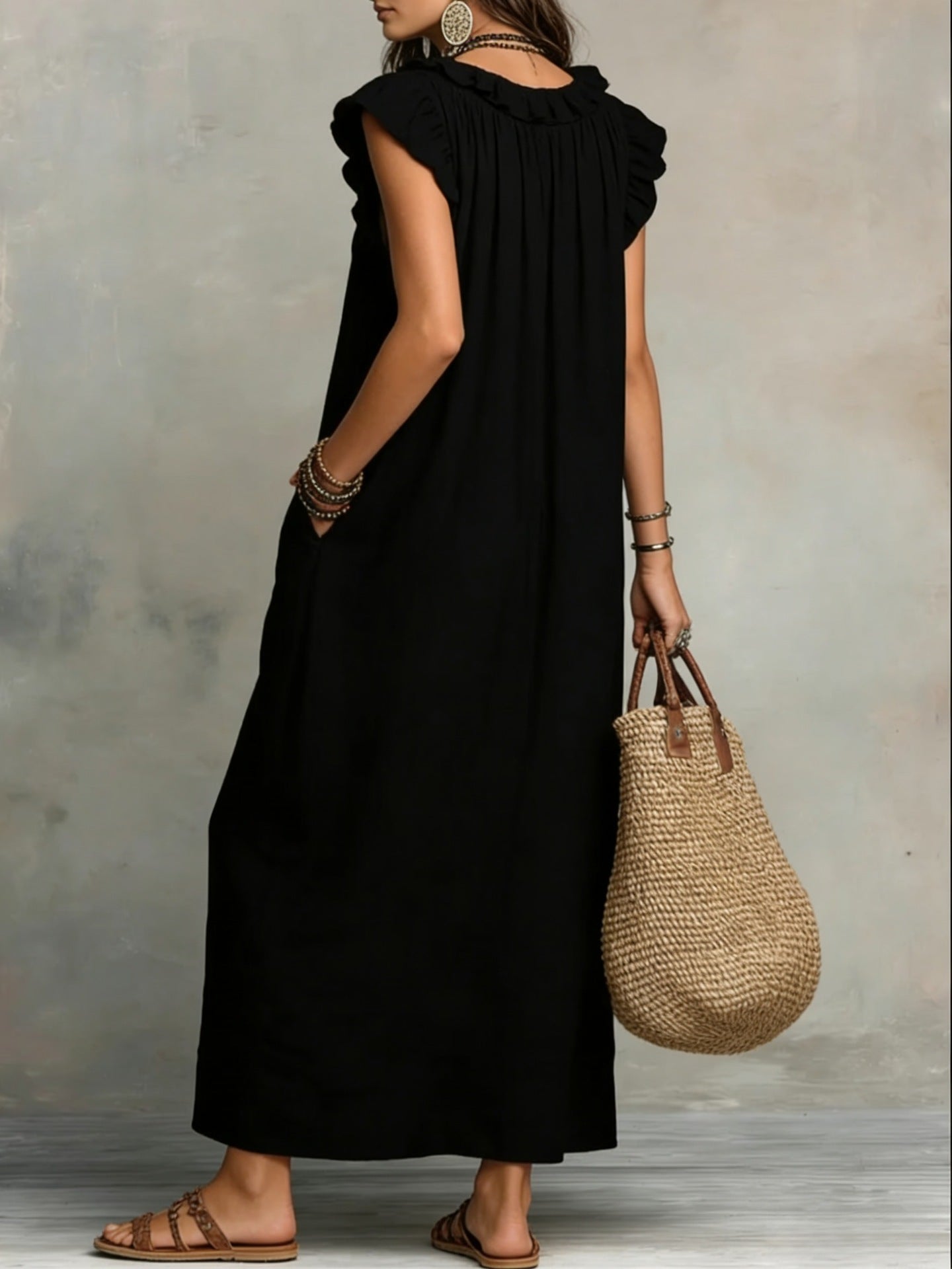 VESTIDO LARGO DE ESTILO BOHEMIO DE VERANO