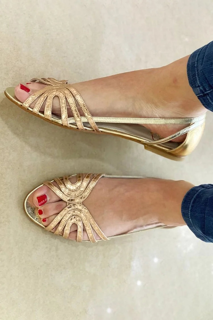 Leonora | Sandalias Doradas Luce