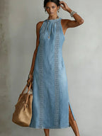 Julia | Vestido vaquero de encaje retro