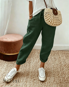 💕 ÚLTIMO DÍA - 50% DE DESCUENTO 💕 PANTALONES CASUALES DE ALGODÓN Y LINO PARA MUJER
