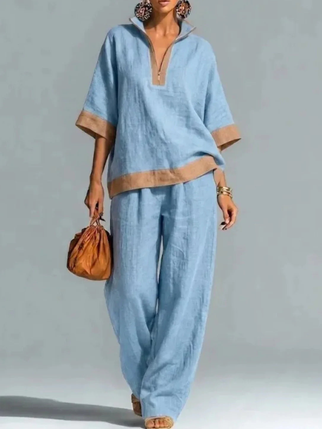 Ginevra | Conjunto Fluido con Cuello Alto