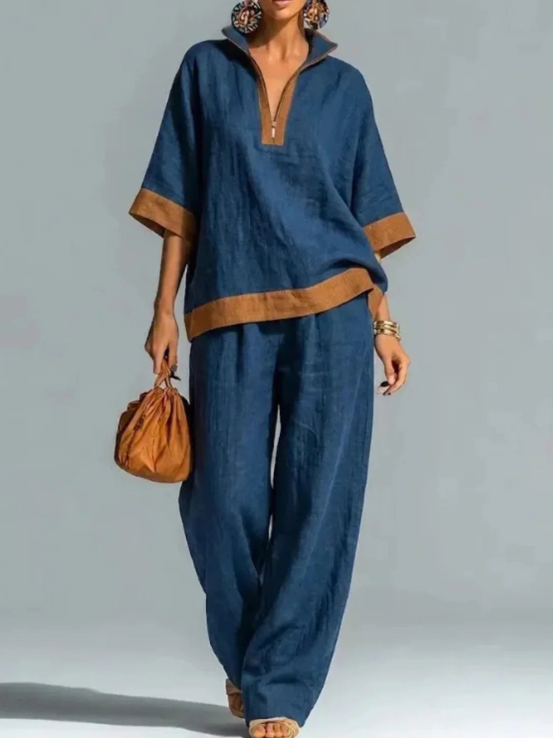 Ginevra | Conjunto Fluido con Cuello Alto