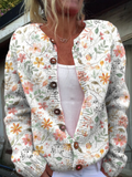 Greta™ | Cárdigan de punto floral vintage
