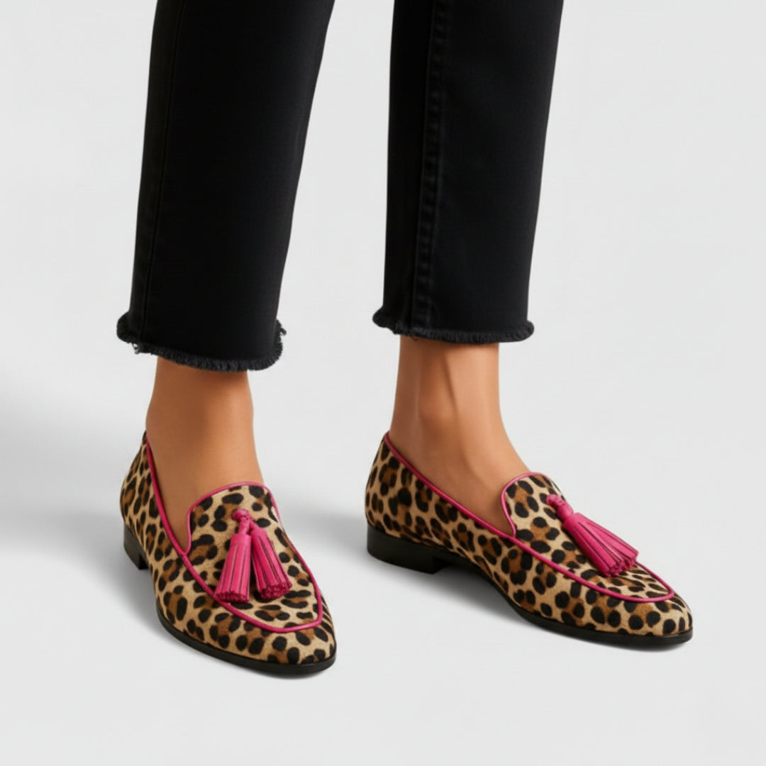 Sadie | Mocasines con Soporte y Estampado Animal