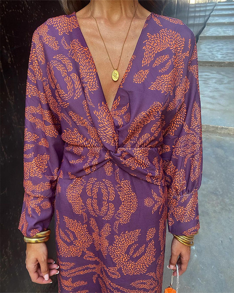 ESTELA - VESTIDO MIDI CRUZADO ELEGANTE