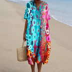 Amara | Vestido de Verano Tie & Dye de Colores Vibrantes