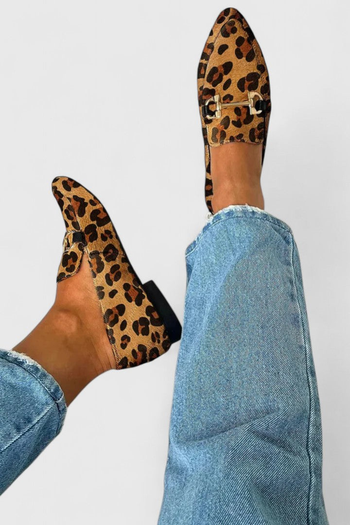 Nina | Mocasines de Estampado de Leopardo