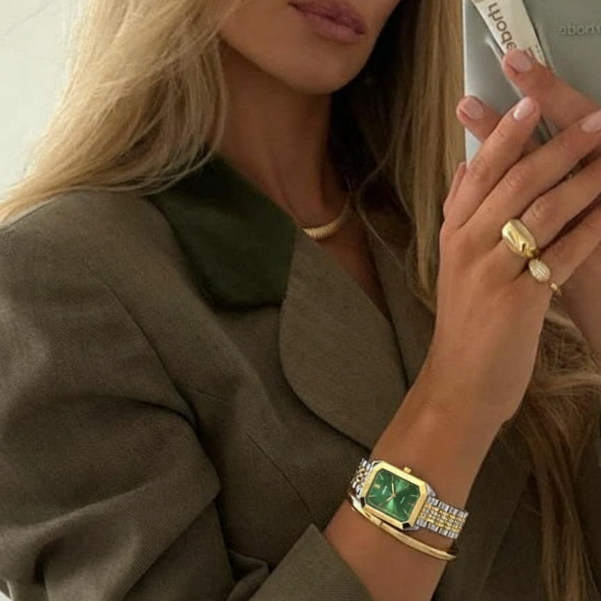 RELOJ DE PULSERA VINTAGE PARA MUJER EN ACERO INOXIDABLE