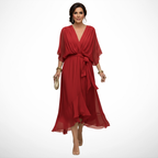 Sfumato | Vestido de gasa con escote en V y sombreado