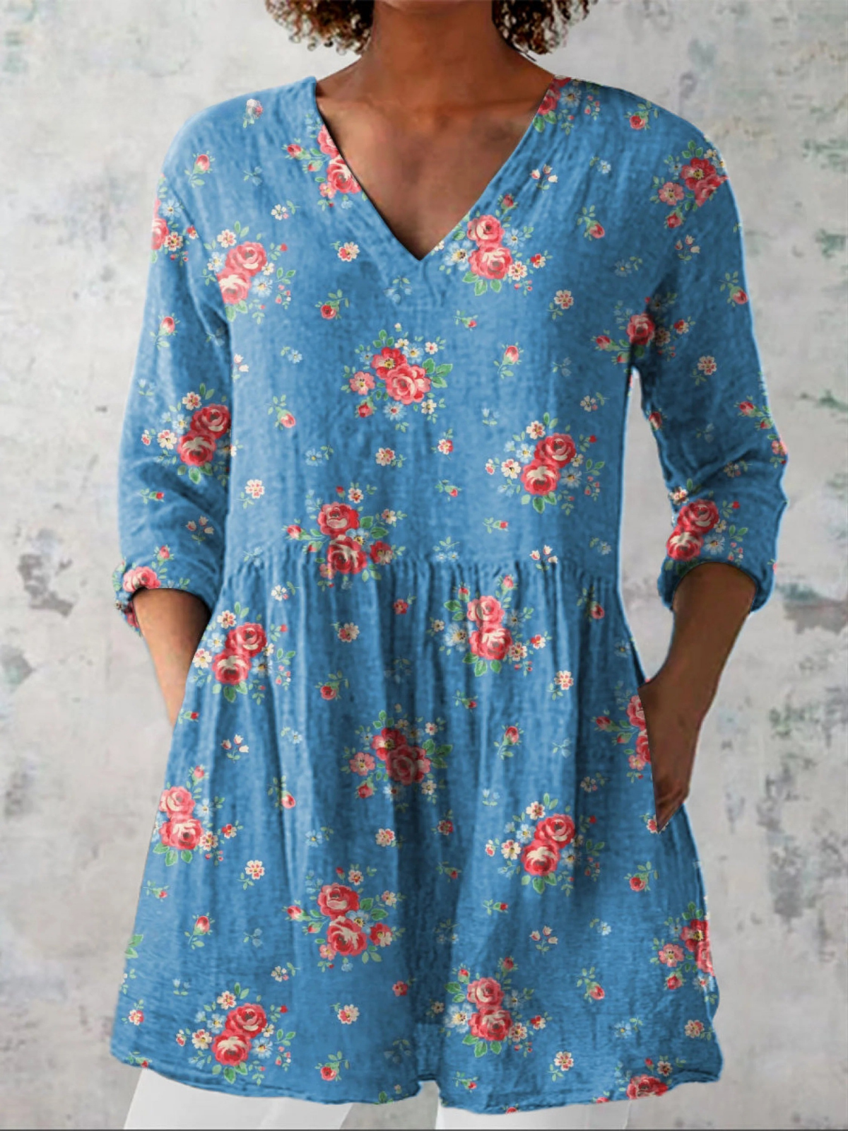 Melanie | Blusa larga de cuello en V