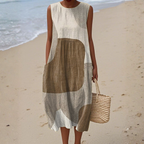 Helena | Vestido de Verano con Estampado Artístico