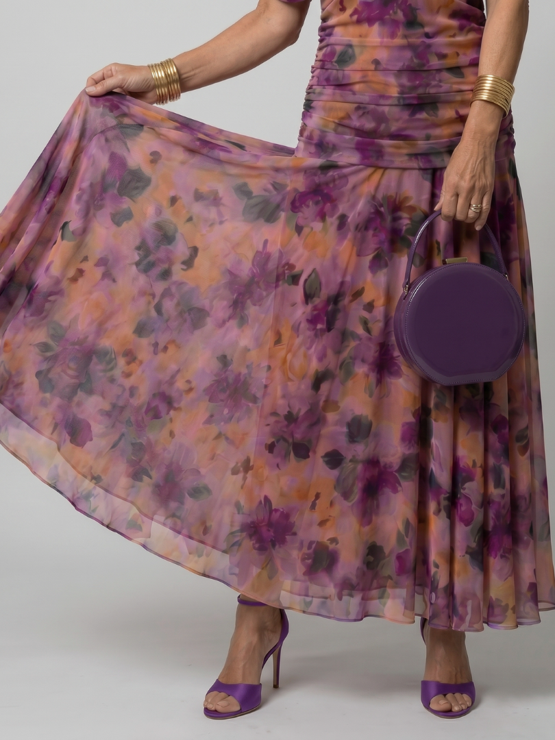 Calen | Vestido Midi Fluido de Hombros Descubiertos
