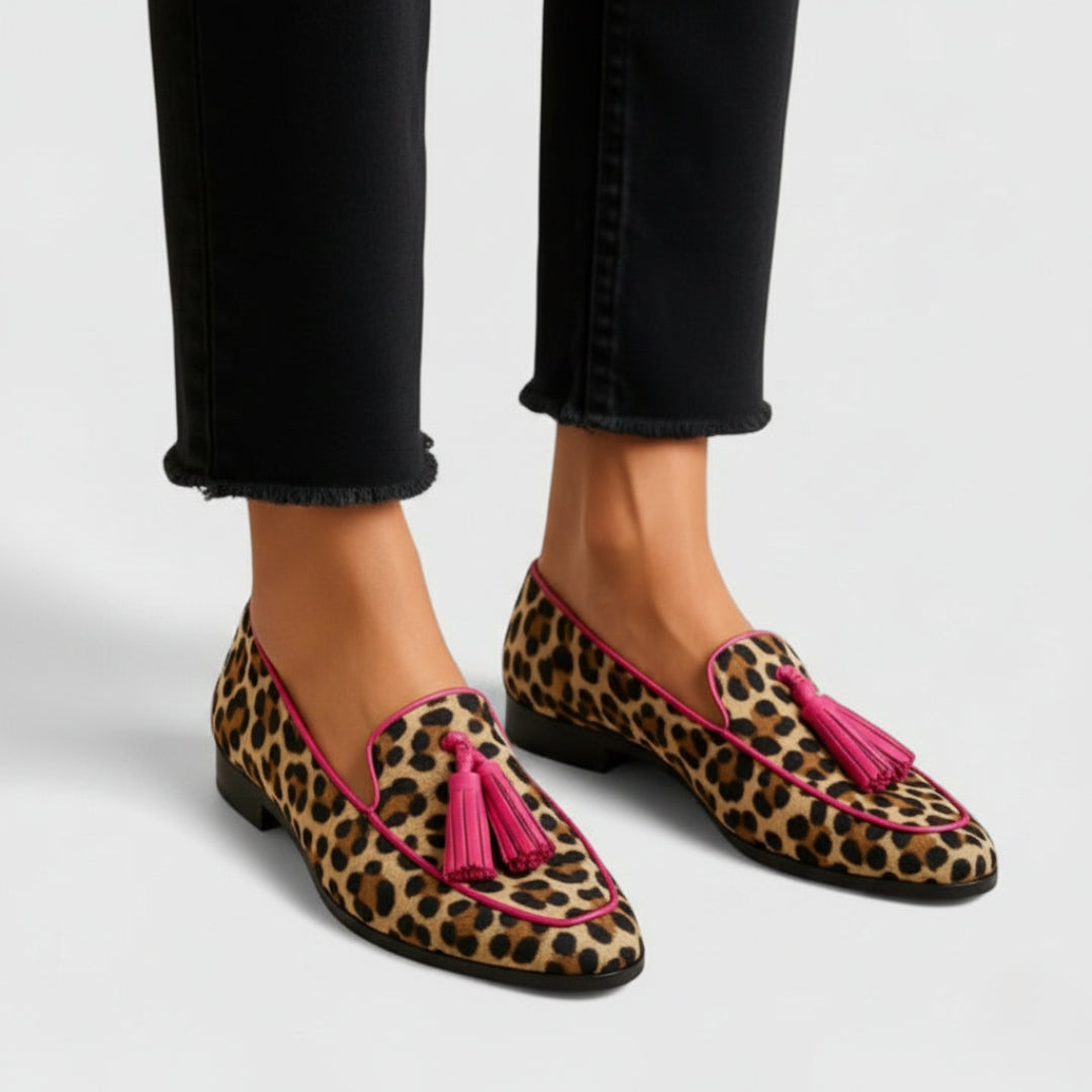 Sadie | Mocasines con Soporte y Estampado Animal