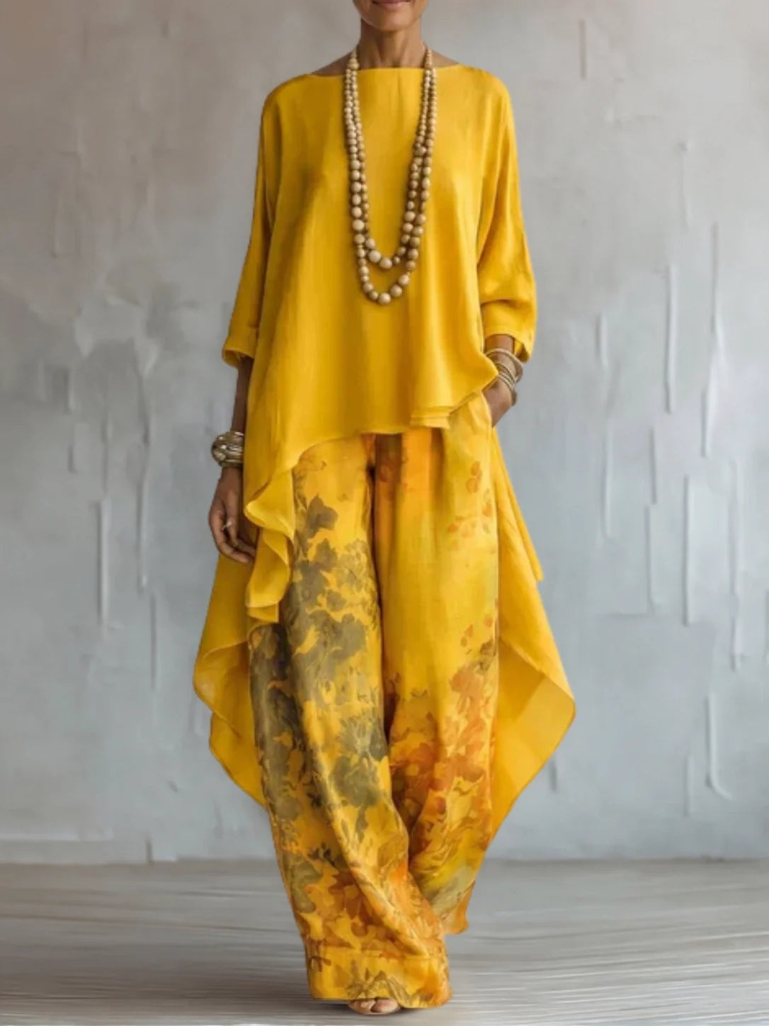 Ginevra | Conjunto Asimétrico Floral Fluido