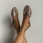 Vittoria | Sandalias con Joyas de Oro