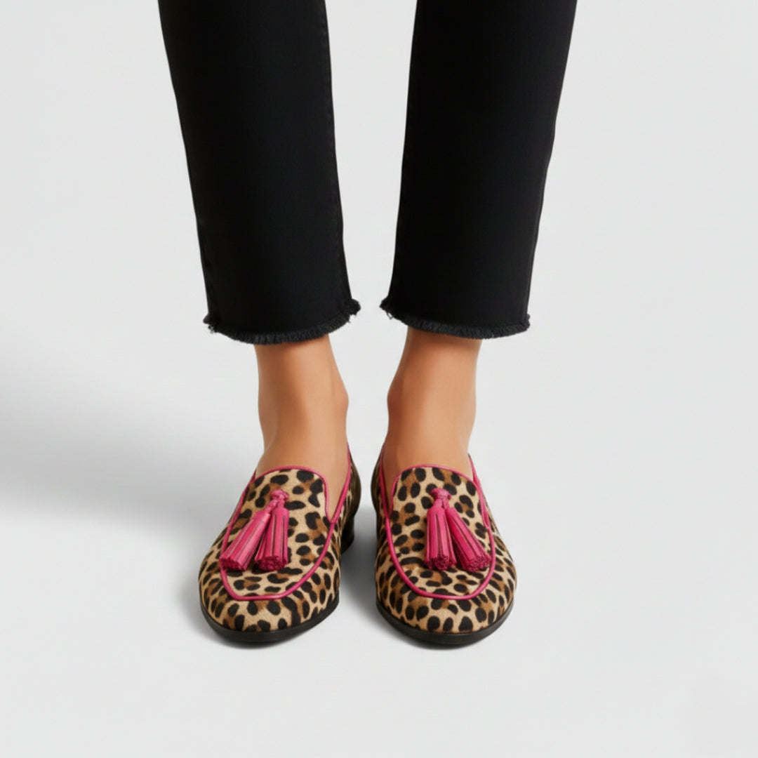 Sadie | Mocasines con Soporte y Estampado Animal