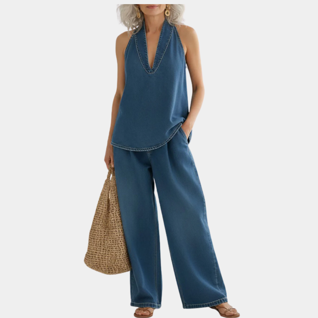 Ivy | Conjunto de dos piezas de mezclilla vintage