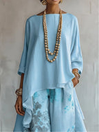 Ginevra | Conjunto Asimétrico Floral Fluido