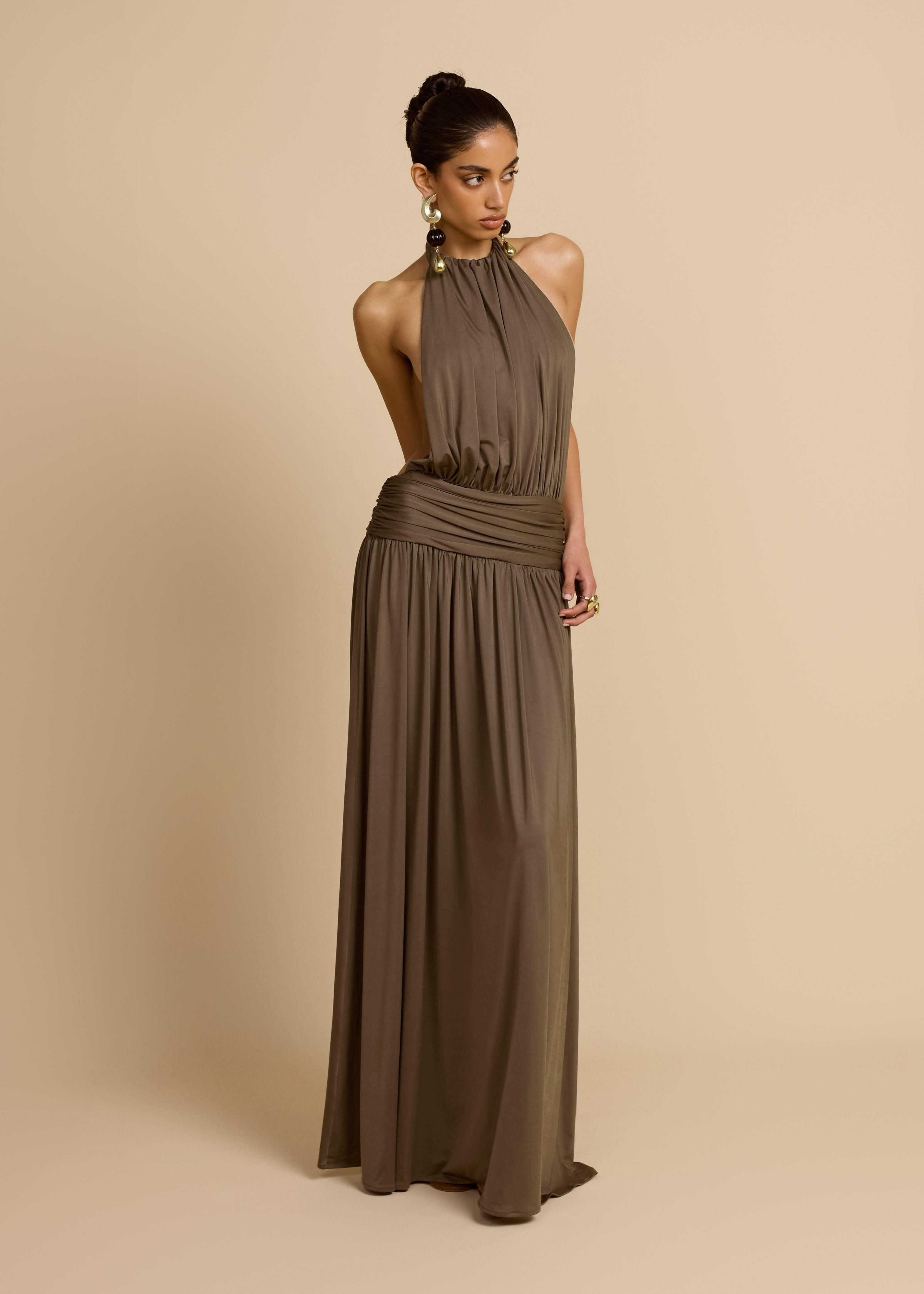 VESTIDO SANTINA CAQUI