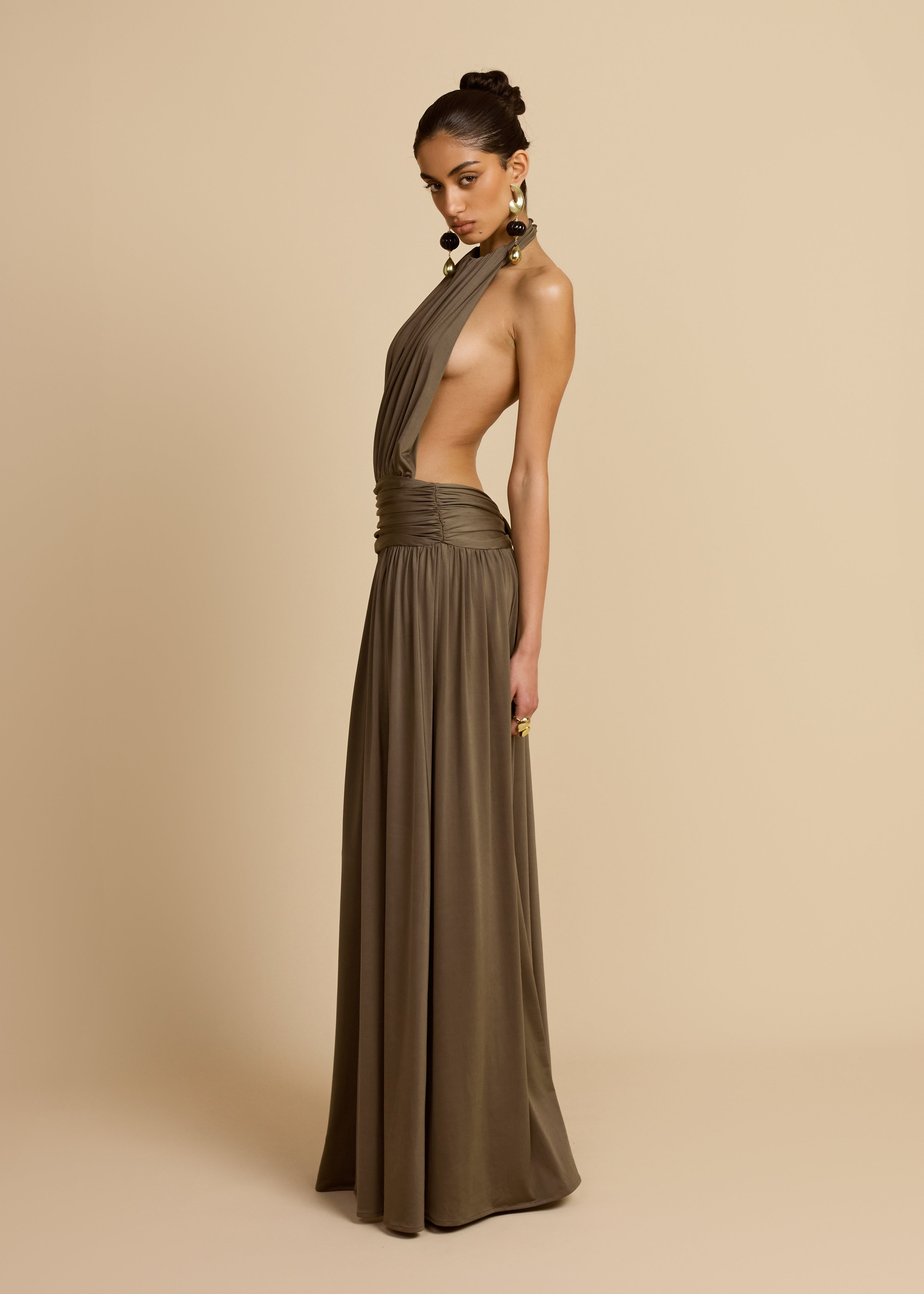VESTIDO SANTINA CAQUI