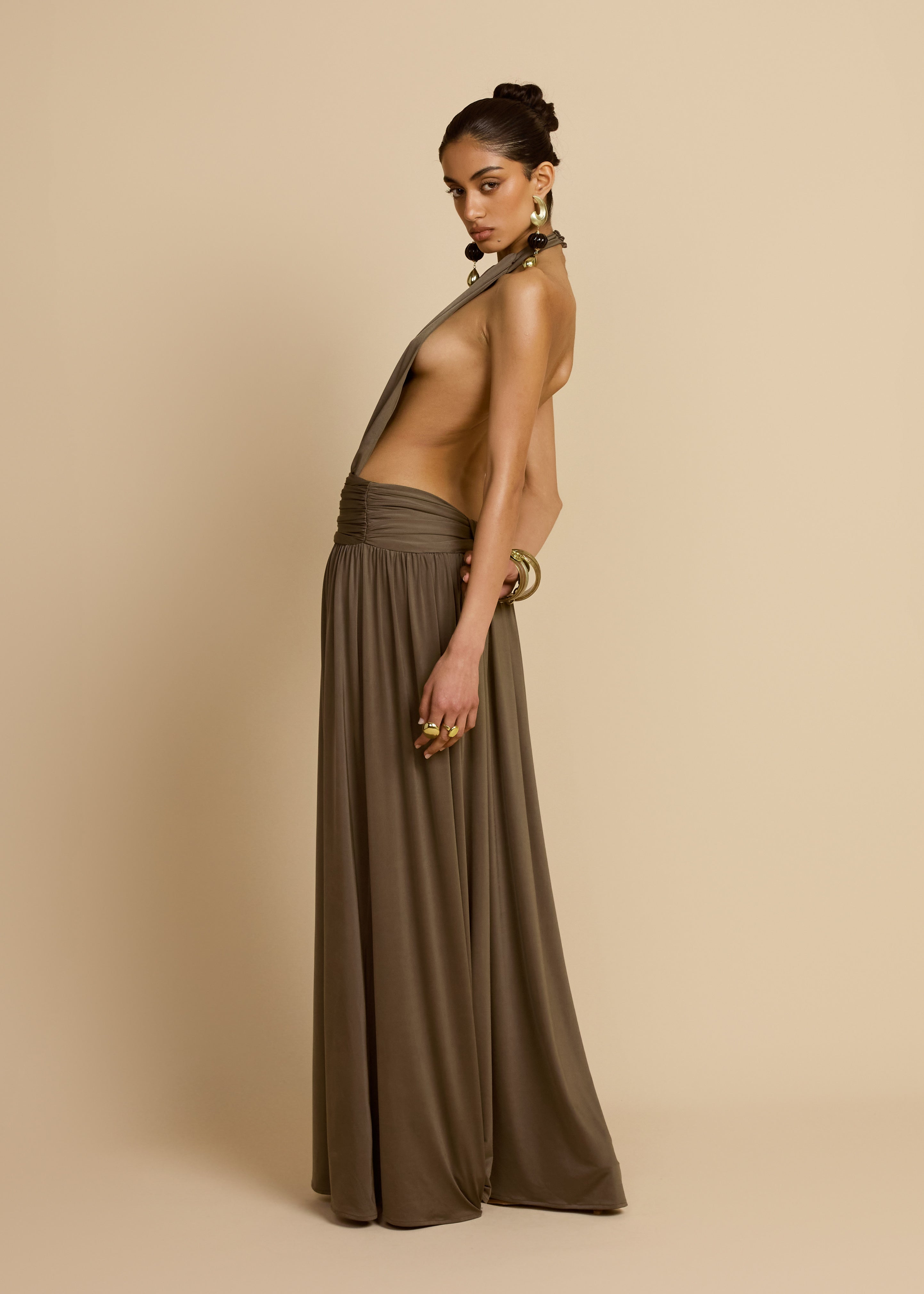VESTIDO SANTINA CAQUI