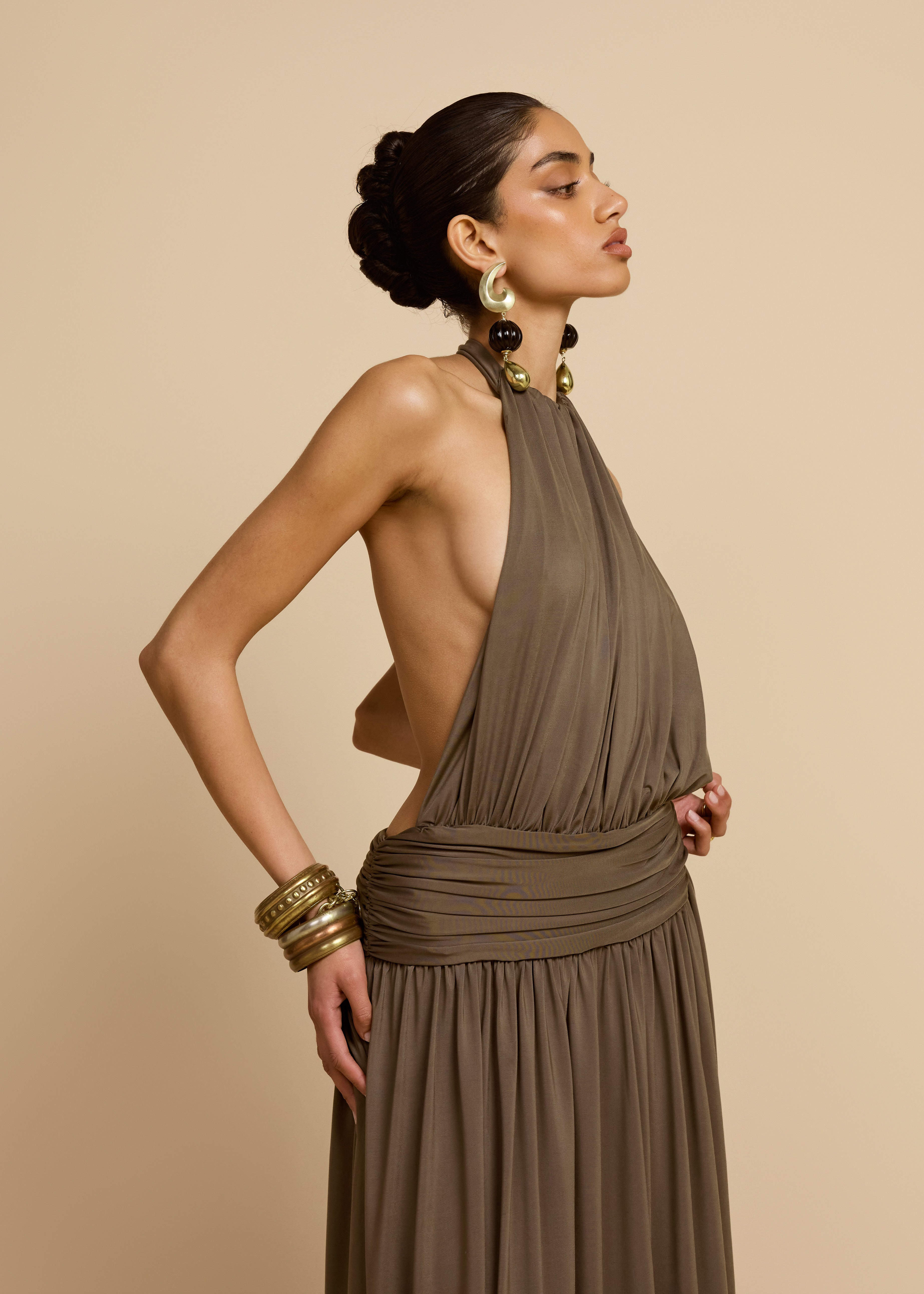 VESTIDO SANTINA CAQUI