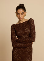 VESTIDO DE CHOCOLATE MONET