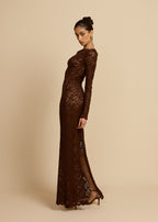 VESTIDO DE CHOCOLATE MONET