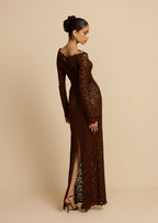 VESTIDO DE CHOCOLATE MONET