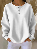 Mirabel™ | Sudadera Henley de Gofre Acogedora