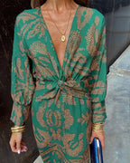 ESTELA - VESTIDO MIDI CRUZADO ELEGANTE