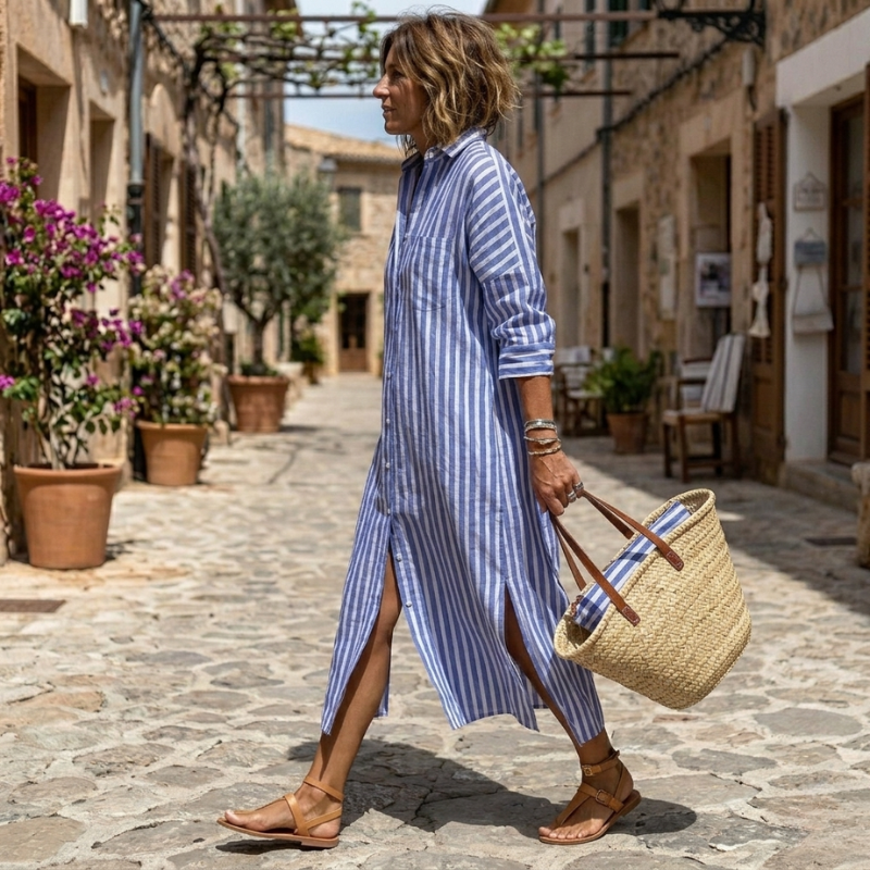 Willow | Elegante Vestido de Verano a Rayas
