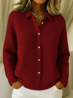 Camille™ | Cárdigan de Punto Texturizado con Botones