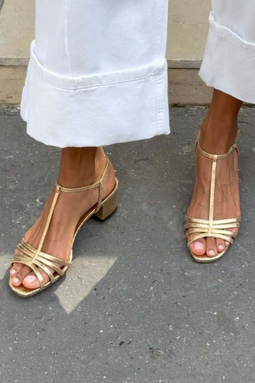 Allegra | Sandalias Doradas de Elegancia