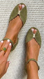 Olivia | Sandalias Verde Salvia
