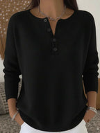 Helena™ | Jersey de Punto Henley con Botones