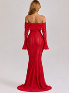 Vestido Largo de Encaje Etéreo