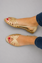 Leonora | Sandalias Doradas Luce