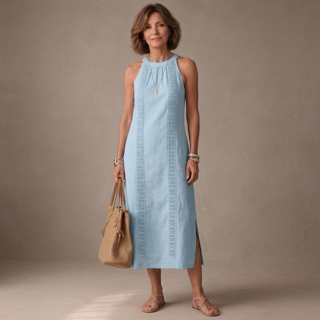 Julia | Vestido vaquero de encaje retro