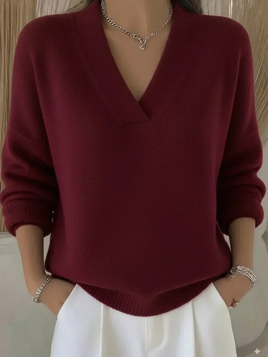 Vivelle™ | Jersey Relajado de Cuello en V