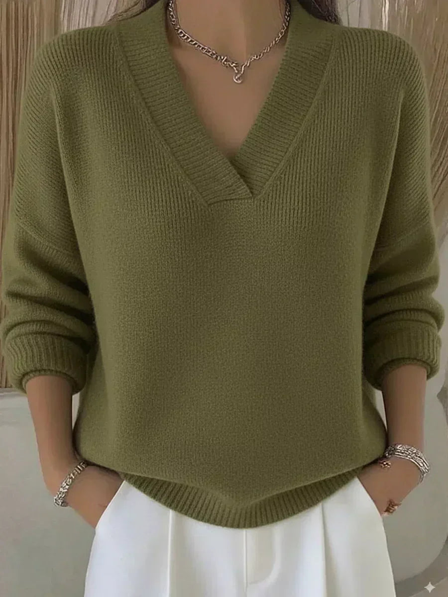 Vivelle™ | Jersey Relajado de Cuello en V