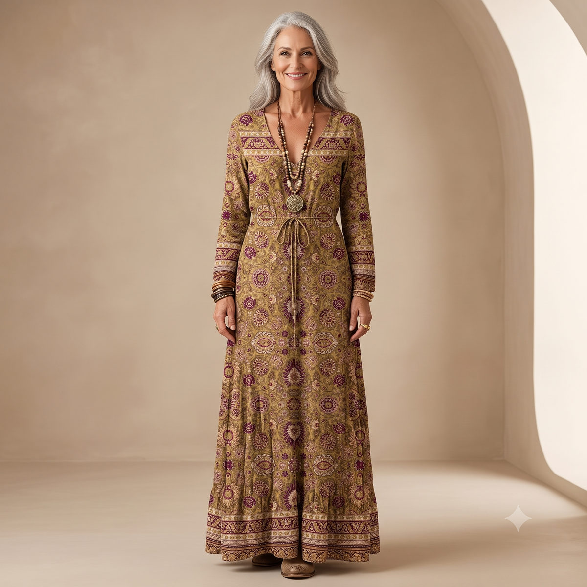 Nicole | Vestido de Estilo Bohemio Relajado
