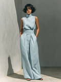 CONJUNTO MINIMALISTA 2 PIEZAS CON TOP Y PANTALÓN ANCHO