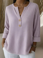 Lucinda™ | Top Henley con Botones