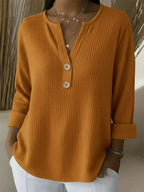 Lucinda™ | Top Henley con Botones