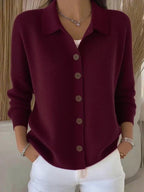 Josephine™ | Cárdigan con Cuello y Botones
