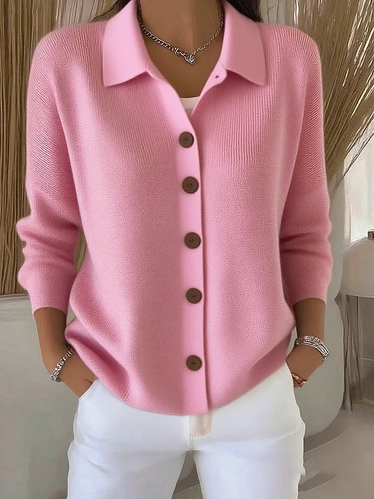 Josephine™ | Cárdigan con Cuello y Botones